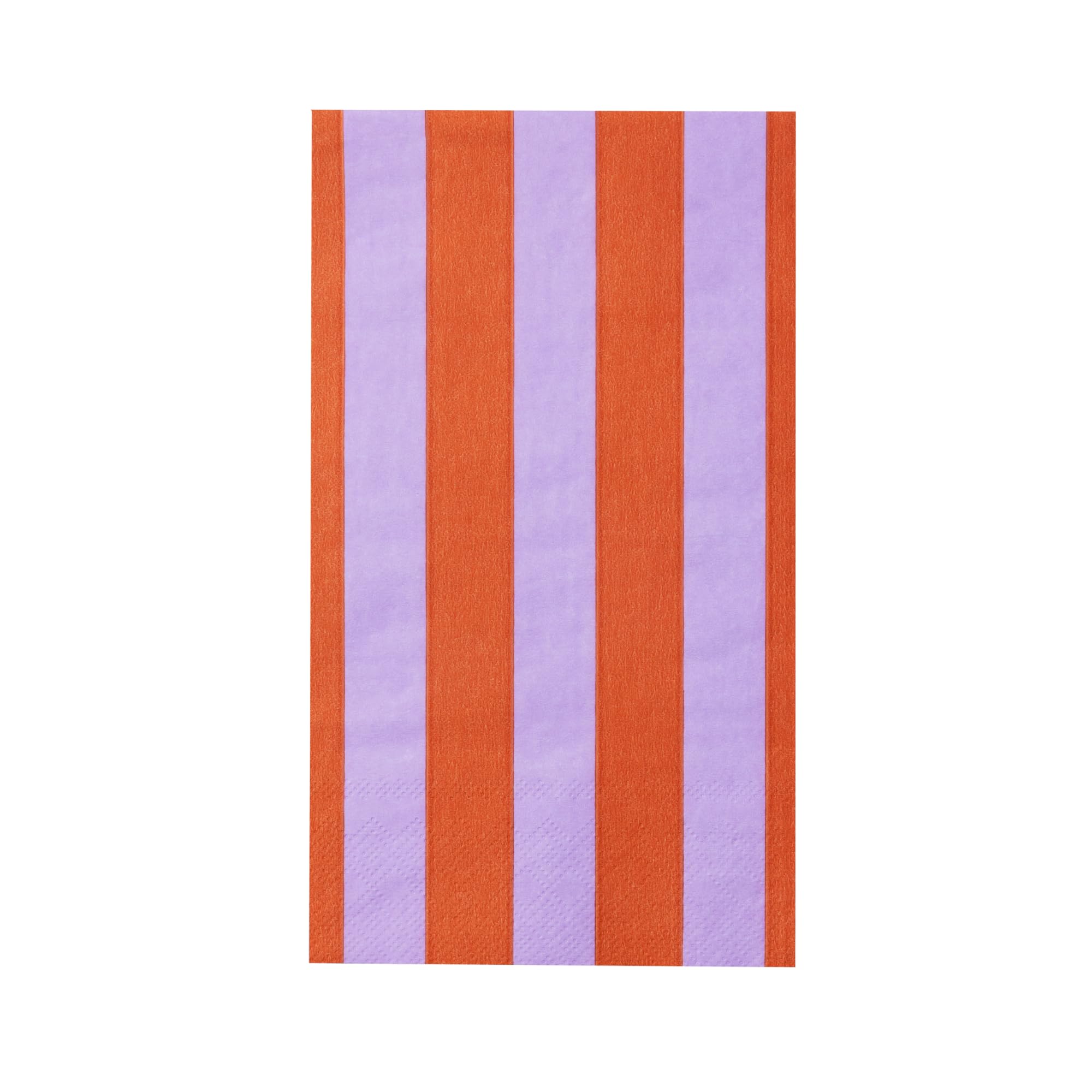 Orange & Purple Cabana Stripe Paper Party Guest Towels | Disposable, 3-Ply Napkins | Premium Supplies | Halloween, Summer Pool Party Decor | Pack of