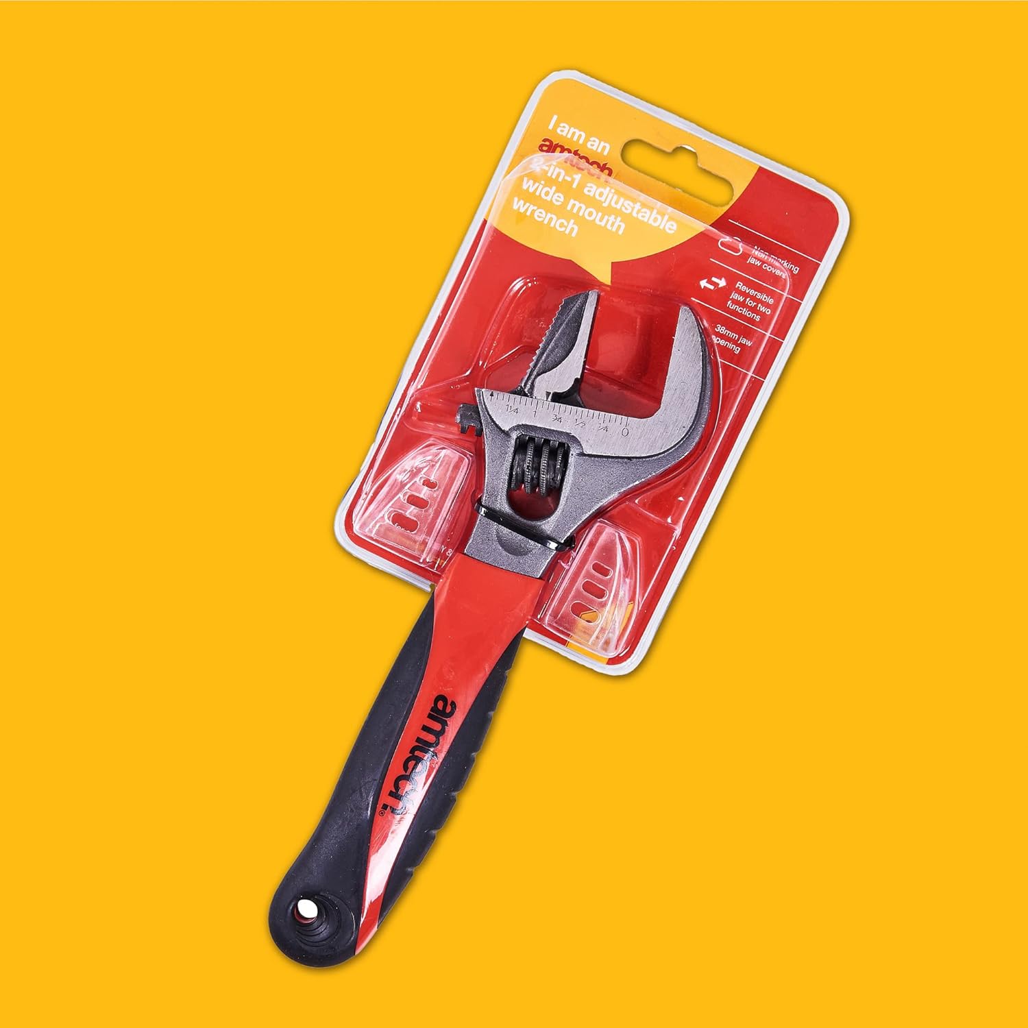 Amtech 2-In-1 Adjustable/Pipe Wrench With Wide Jaw