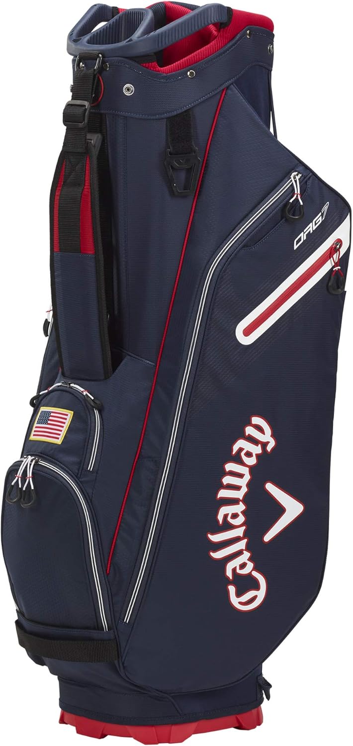 Callaway Golf 2021 ORG 7 Cart Bag , NAVY/RED/WHITE FLAG : Sports & Outdoors
