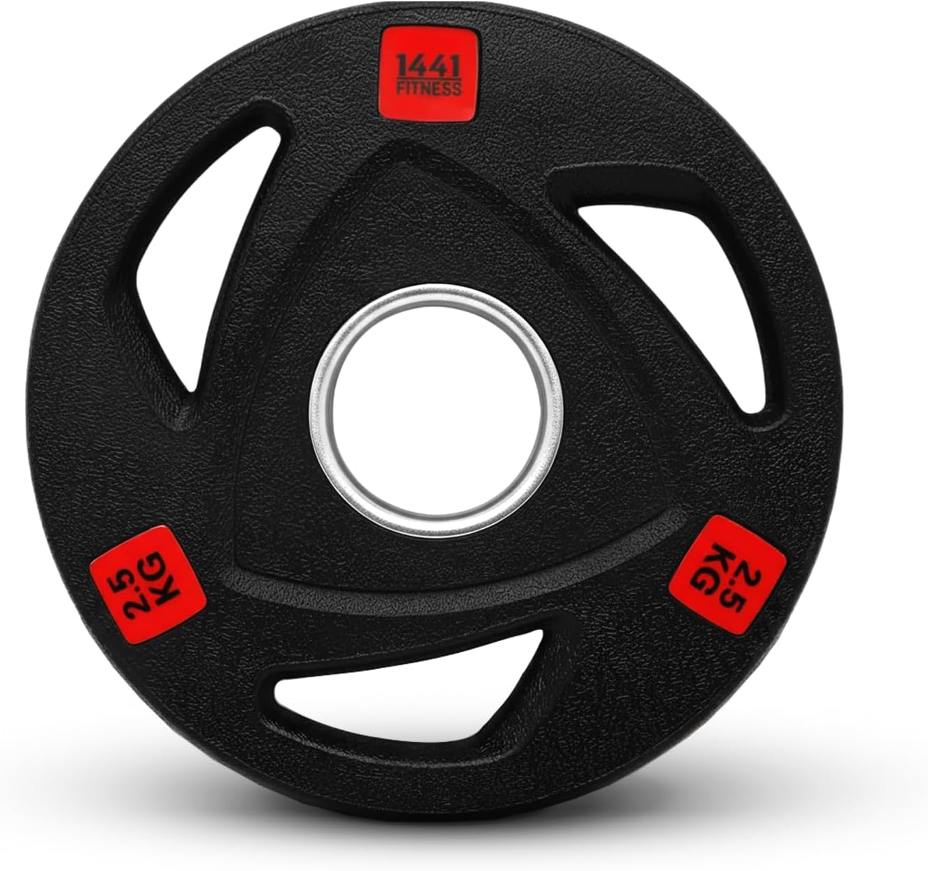 1441 Fitness Tri Grip Weight Plates with Rubber Finish – 2’’ Opening Olympic Weight Plates for Lifting, Strength Training, Gym Lifting, Exercise, Solid Cast Iron Core Bar Plates (2.5 Kg to 20 Kg)