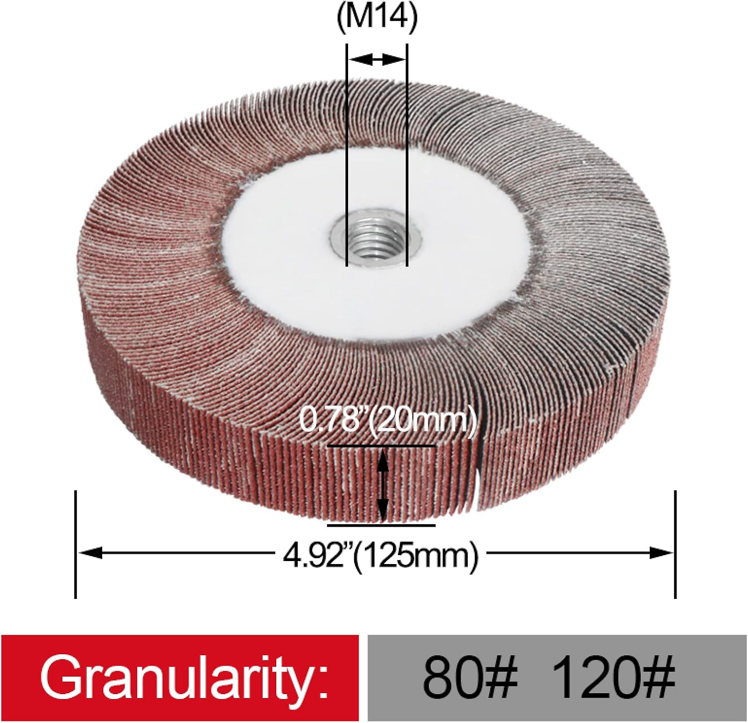 1Pc 5 Inch Flap Wheels 125xM14 Sandpaper Grinding Wheels Sanding Disc Polishing Of Metal Wood,80