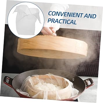 Hemobllo 2 Pcs Steamer Bags for Sushi Rice Steamer Liners for Sticky Rice Heat Resistant Cooking Net for Family Gatherings and Outdoor Picnics Reusable