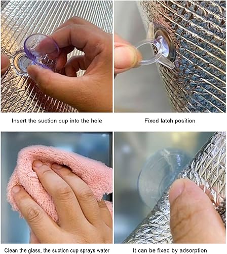 Miniatura 9 de Película aislante de papel de aluminio, película reflectante de calor, tinte de privacidad para control solar, película opaca total, no adhesiva,