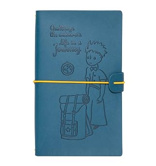 Grupo Erik Travelers Notebook The Little Prince Gifts | Travel Pocket Notebook | Travel Journal For Women | Gifts For Travelers | Cute Small Notebook | 7.3 x 4 Inches | 80 Sheets PU Leather Journal