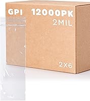 Vista 21 de GPI - 1000 unidades - Bolsas con cremallera de 2 x 9 pulgadas, 2 mil, bolsas de polietileno transparentes con cierre resellable, con cierre