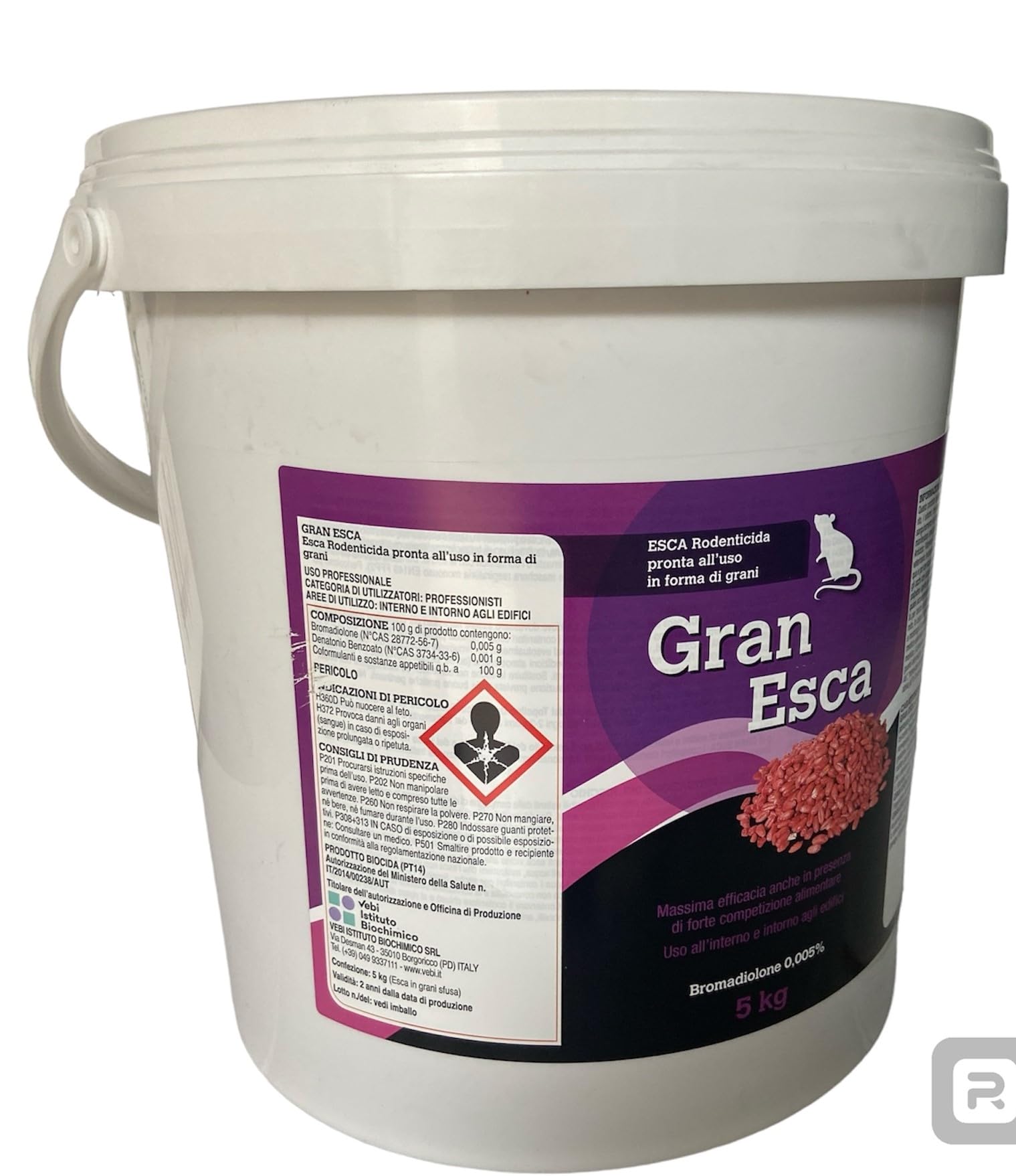 ESCA TOPICIDA RODENTICIDA GRANO ROSSO 5 KG