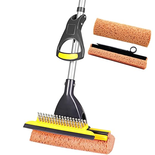 Yocada Sponge Mop with Adjustable Handle