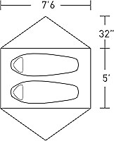 Vista 11 de ALPS Mountaineering Tienda Taurus para 2 personas - Gris/Rojo