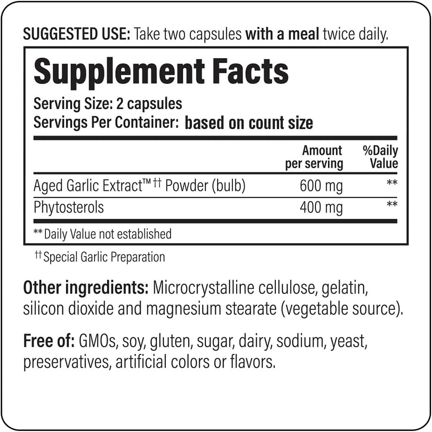Kyolic Aged Garlic Extract Formula 107, Phytosterols for Cholesterol Support*, 240 Capsules