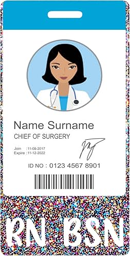 Miniatura 2 de Plifal RN Badge Buddy - Tarjetero para enfermera, accesorios de enfermería, vertical, registrados, colores de enfermera, identificación de nombre,