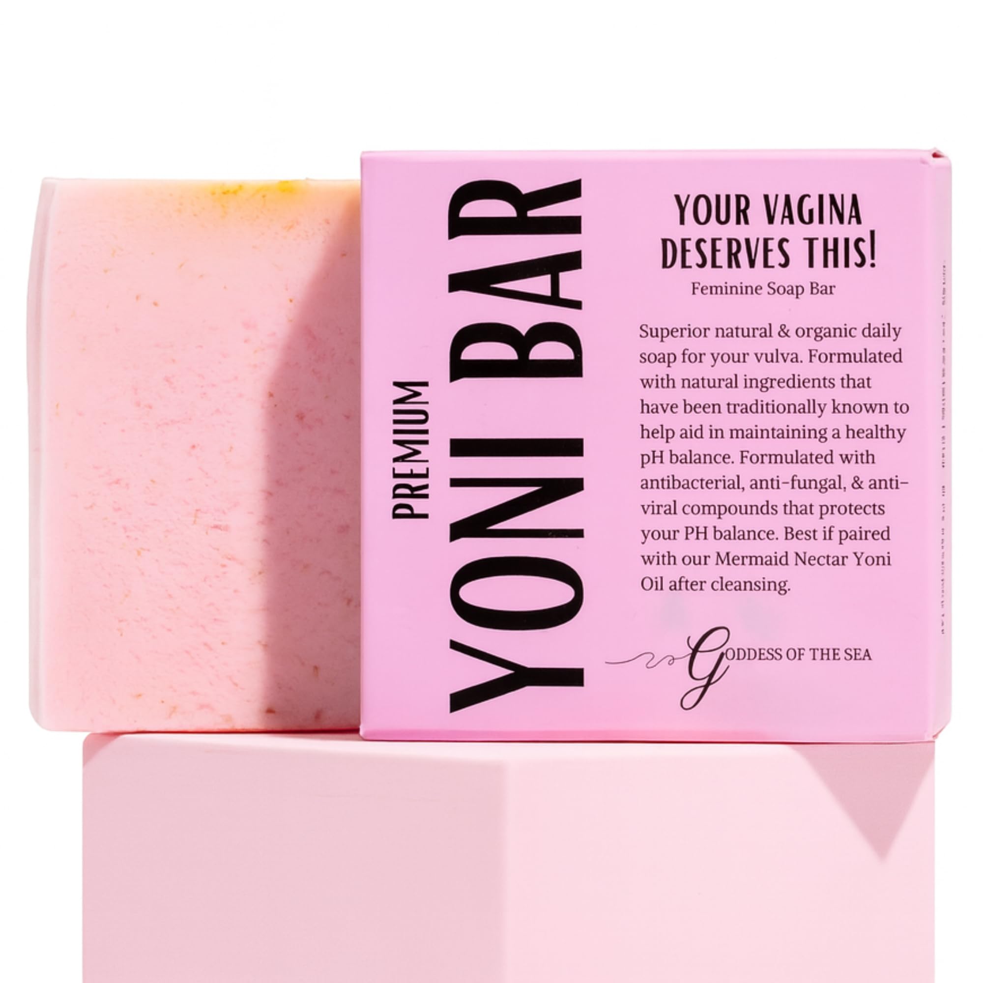 Premium Yoni – Natural Feminine Care Soap for pH Balance, Odor Control & Hydration | Organic Herbal Ingredients | Gentle Yet Effective for Daily Intimate Hygiene | Handmade & Vegan (3oz)