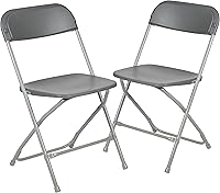 Vista 51 de Flash Furniture Hercules - Juego de 10 sillas plegables de plástico resistentes para interiores y exteriores, sillas apilables comerciales plegables