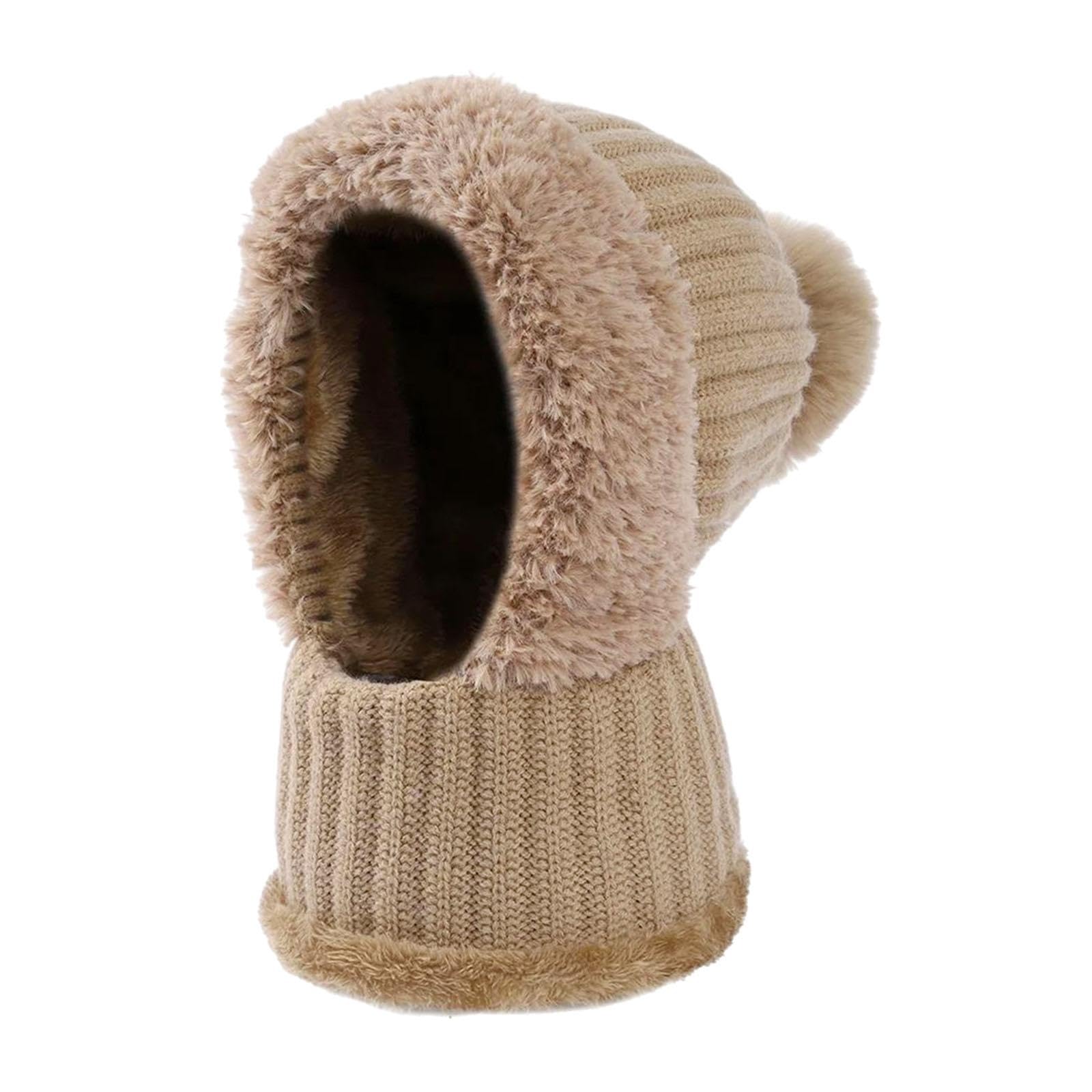 Meadawgs®Womens Winter Beanie Comfortable Casual Hooded Scarf for Travel Cold Weather Khaki|Clothing, Shoes & Accessories|Womens Accessories|Hats-image-33
