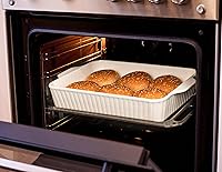 Vista 3 de Casserole Dishes for Oven 9x13,2 Pack Ceramic Baking Dish Large & Deep,4.2 QT Casserole Dish Set with Handles Durable Bakeware for Lasagna, Roasts