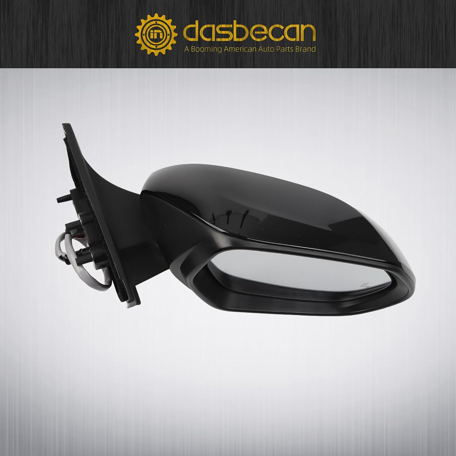 Dasbecan Right Passenger Side Mirror Compatible with 2016-2022 Toyota Prius with Power Heated Glass, Manual Folding, Blind Spot Light, Black Paint Replace# TO1321357 (6Pins)