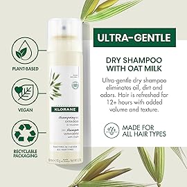 Klorane Ultra Gentle Dry Shampoo with Oat+ - Gentle Formula - Instantly Revives Hair and Eliminates Odor, Dirt, and Oils - Hypoallergenic & Vegan - Paraben & Sulfate-Free - 3.2 oz.