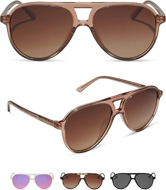 DIFF Tosca II Aviator Sunglasses for Women | Fashionable & Trendy | UV400 Protection