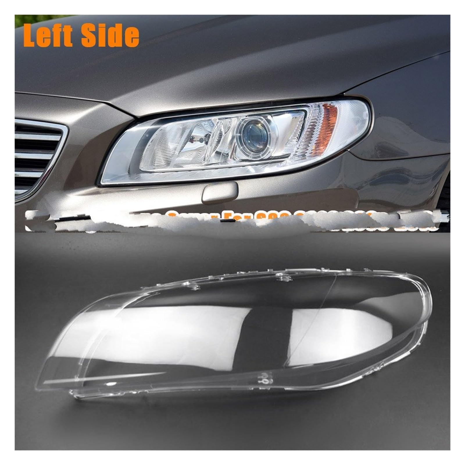 Delantero Faro Delantero Shell Cubierta De Lente De Faro Delantero para Volvo S80 S80L 2008-2015 Izquierda Y Derecha Transparente