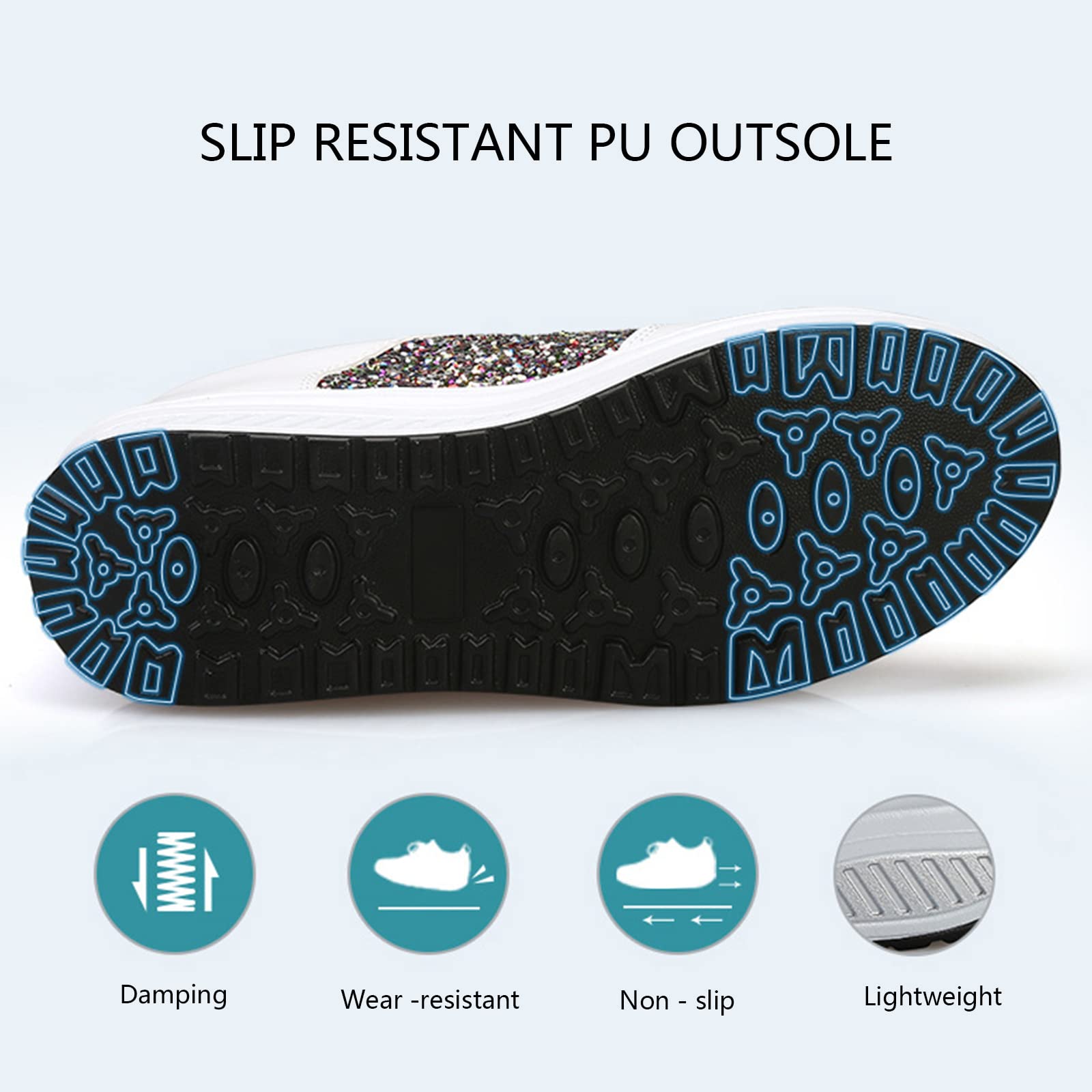 Scarpe casual da donna Bling Fashion Platform Sneakers Paillettes Shake Scarpe da ginnastica da donna