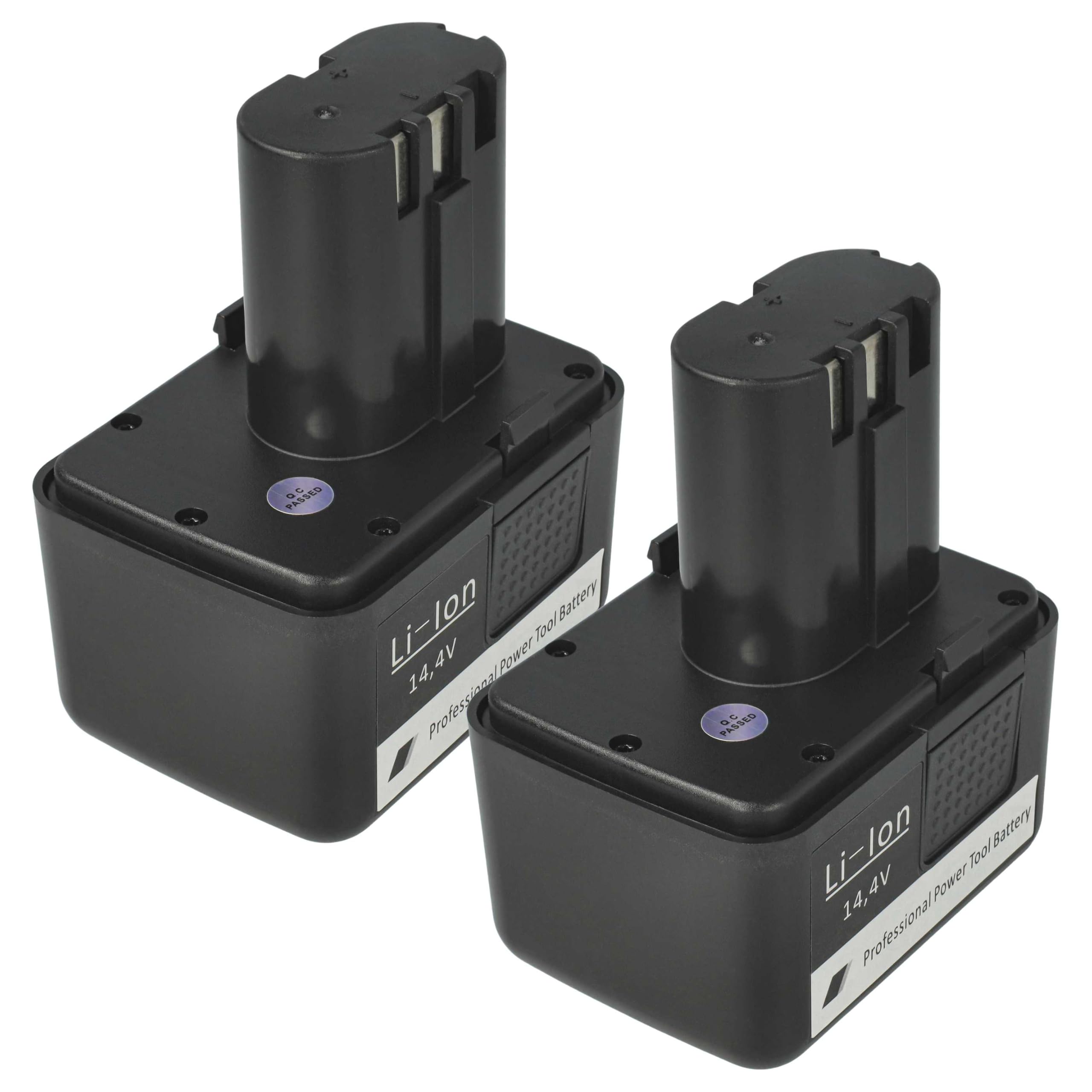 vhbw 2x batteria sostituisce Würth 070091526, 070091513 per utensile elettrico, utensile per montare rivetti ciechi (1500 mAh, Li-Ion, 14,4 V)