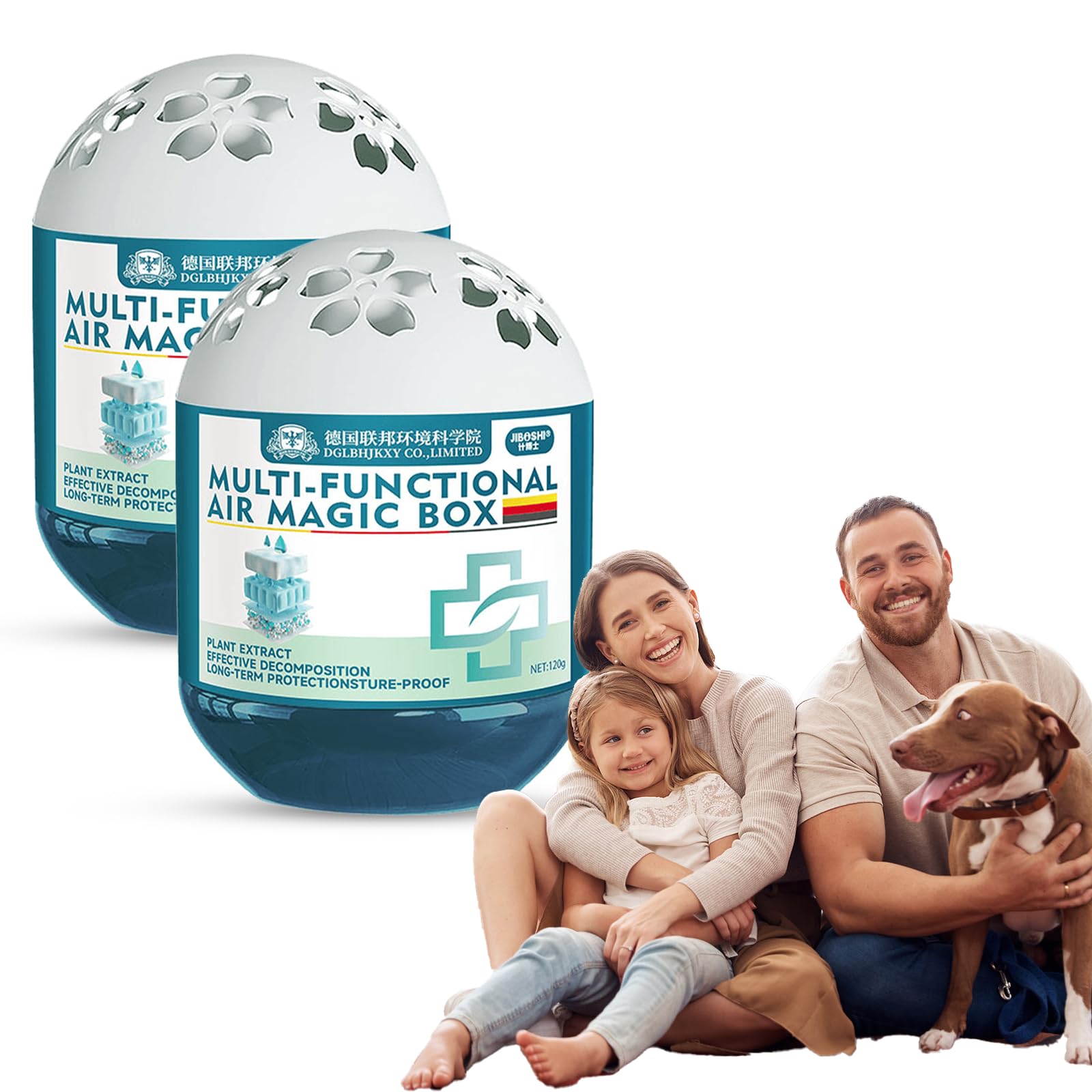 Air Magic Box, Indoor Air Purification Dust Removal Magic Box, Long-Lasting Air Freshener 120g for Home, Office, Bedroom (2PCS)