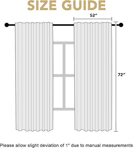 Miniatura 7 de H.VERSAILTEX Cortinas opacas con aislamiento térmico, decoración ventana, paneles para sala o habitación, oscurecen, con trabillas traseras y