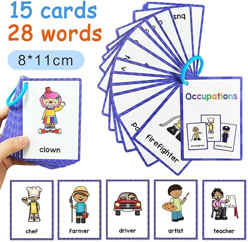 Miniatura 8 de Lachilly Ocupaciones Palabras Inglés Tarjetas de Aprendizaje, Palabras de Alta Frecuencia, Lectura Comenzante, Materiales de Enseñanza de Educación
