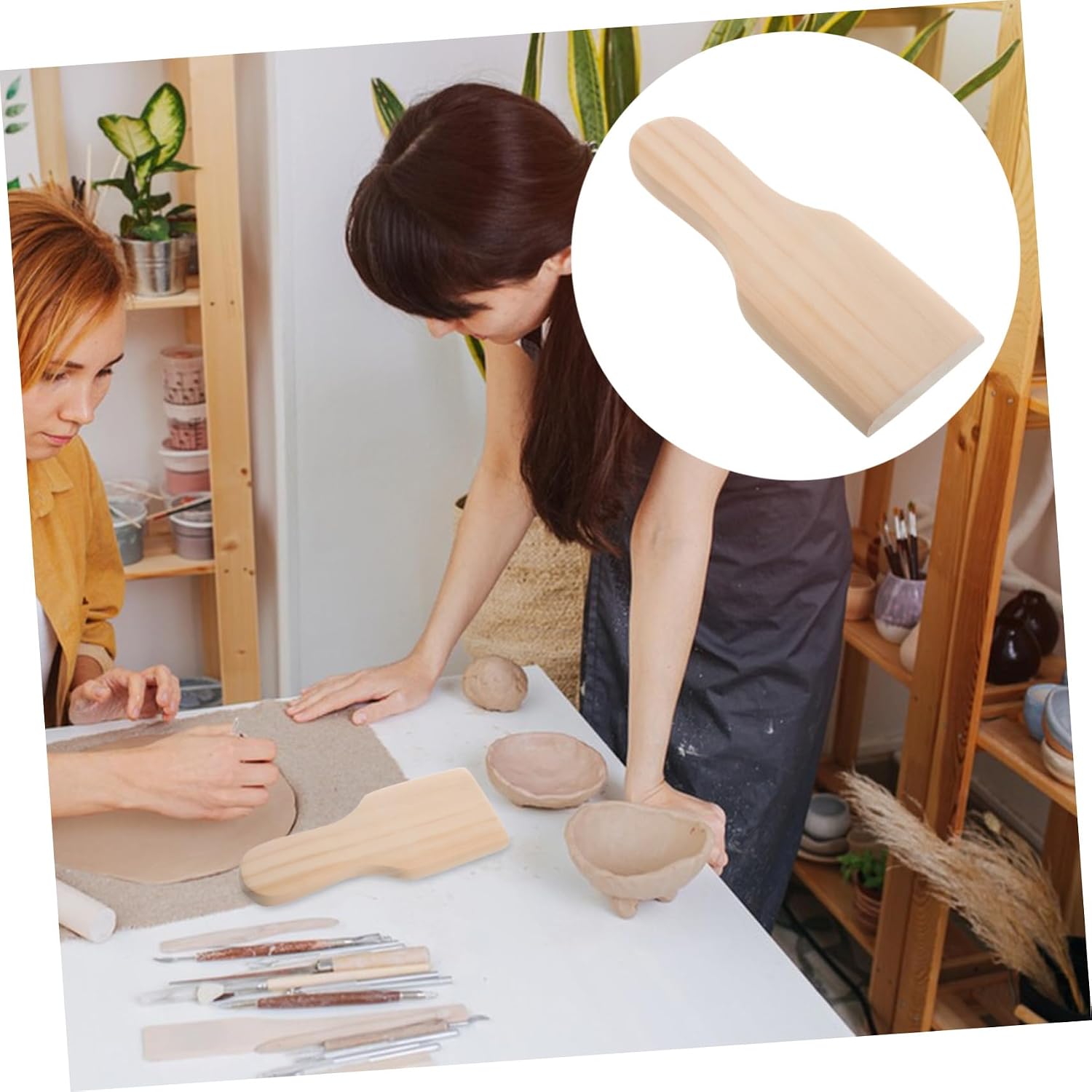 Gadpiparty Wooden Pottery Carving Tools Versatile Clay Modeling Boards for Sculpting and Ceramic Art Projects for Enthusiasts and Artists