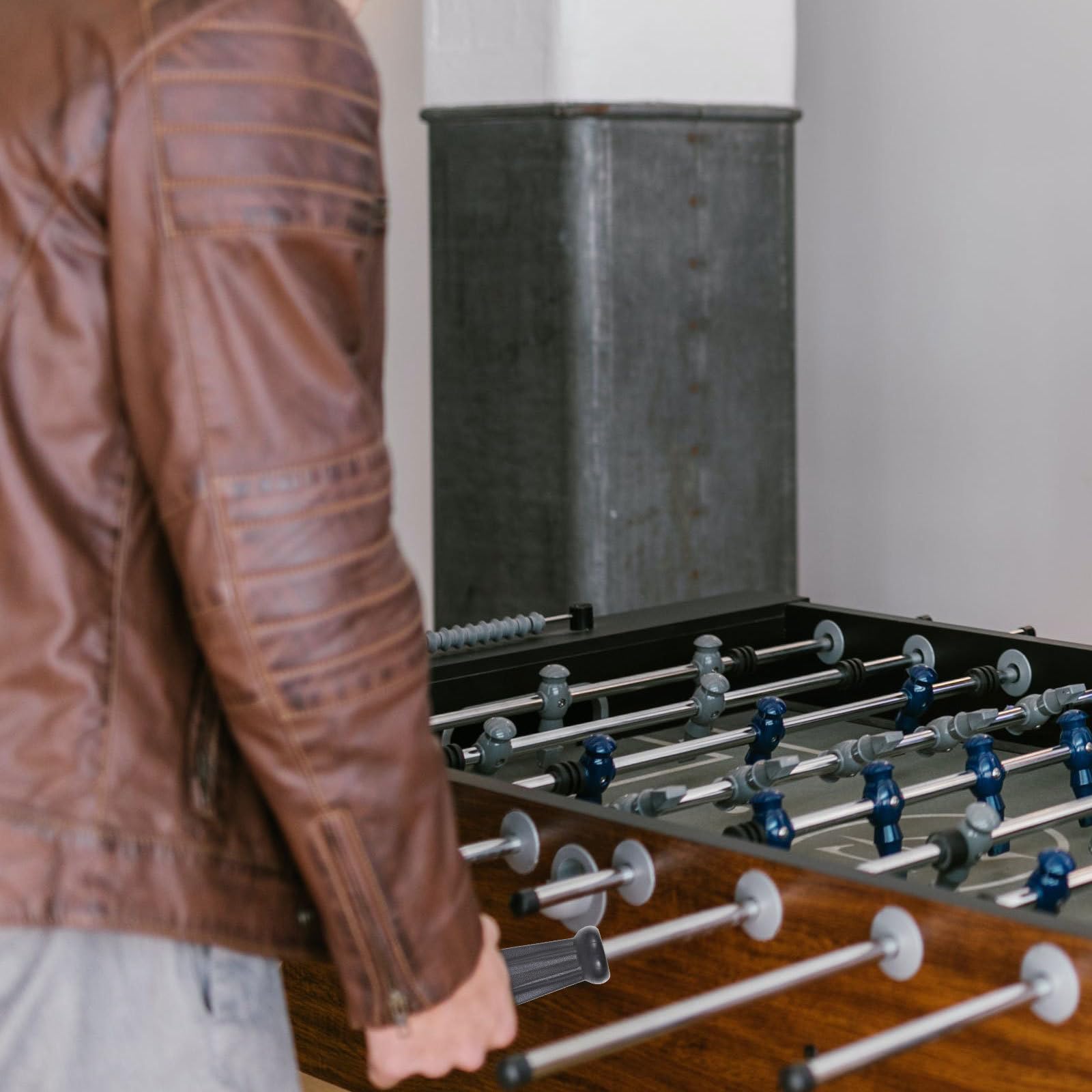 8 Mangos de Futbolín de Plástico Negro Diseño Ergonómico y Superficie Lisa para Fácil Almacenamiento, Paquete de 8 Piezas para Reemplazo