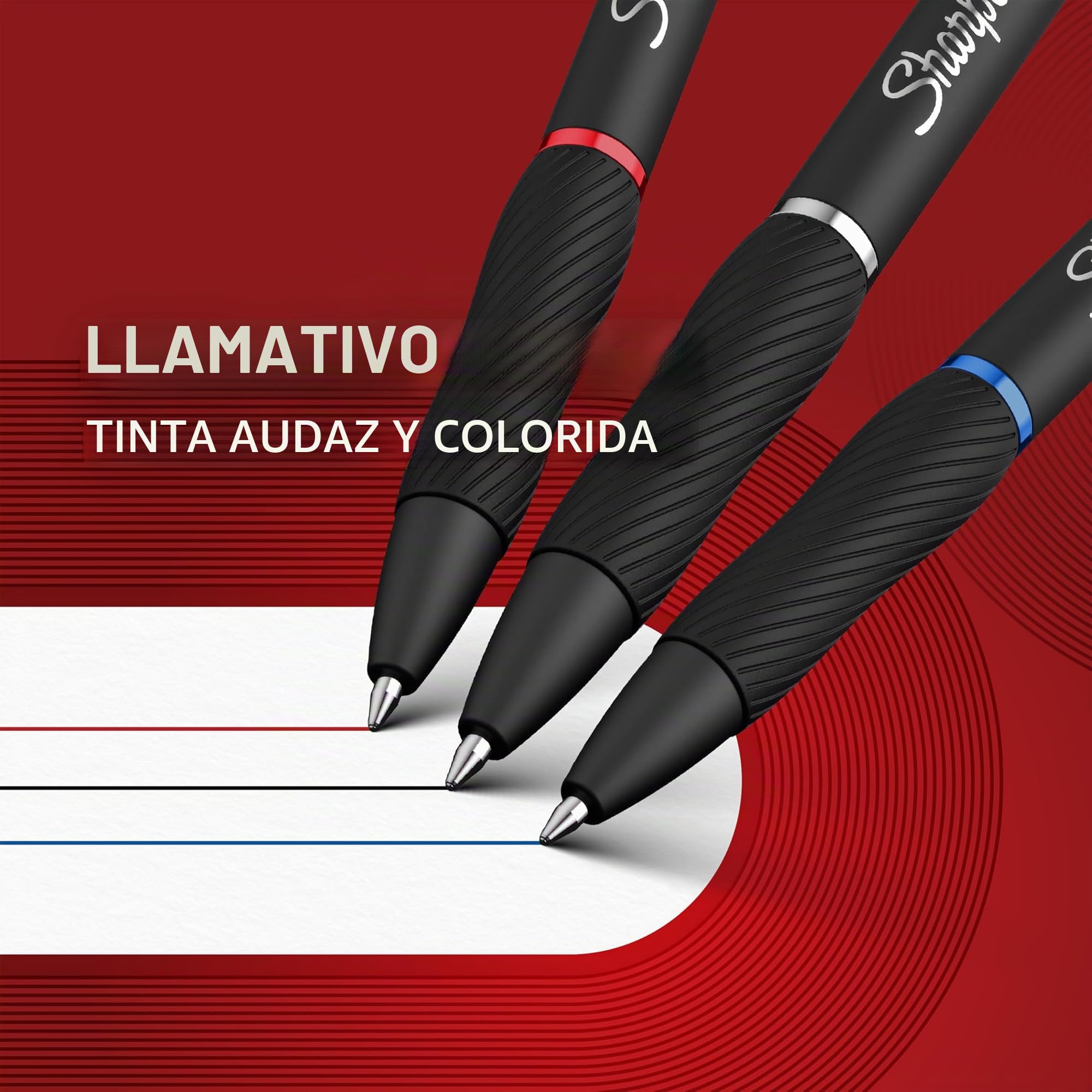 Sharpie S-Gel | Bolígrafos de gel | Punta mediana (0,7 mm) | Colores surtidos | 8 unidades