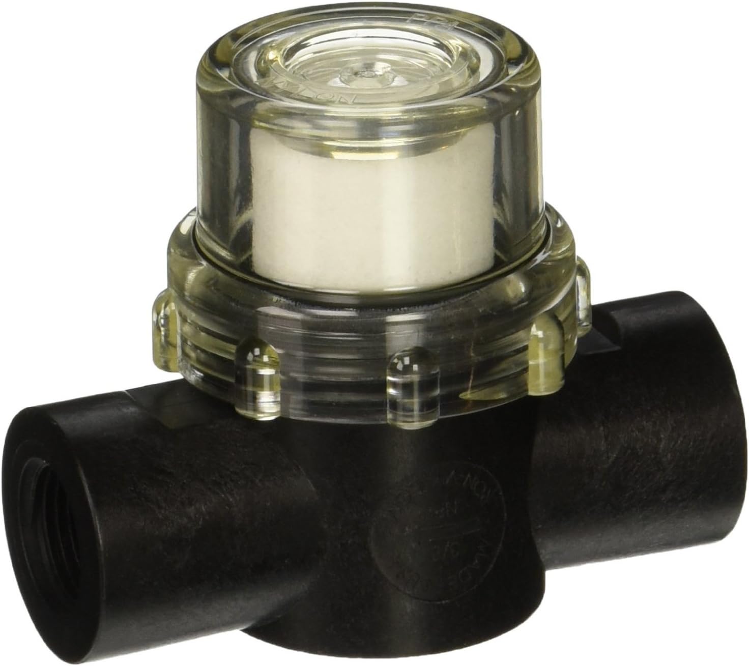 Vacuforce PVF.375-PE Inline Plastic Vacuum Filter, 3/8 NPT