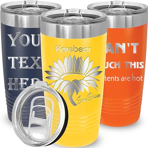 Vaso de girasol personalizado, taza de café aislada al vacío de acero inoxidable con tapa de cierre, regalo para ella, regalo del día de la madre