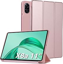 Bighan Case Compatible for Honor Pad X8a 11 Inches, Folio Case with Stand and Magnetic Flip for Honor Pad X8a 11 Inches - Rose Gold