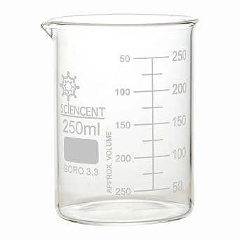 Sciencent Glass Beaker Sets (250mlX6)