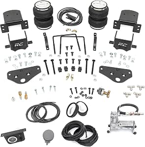 Rough Country Air Bags Suspension Kit with Compressor for Ford F-250/F-350 Super Duty 4WD (2017-2025) - Airbags for Trucks w/Stock Lift
