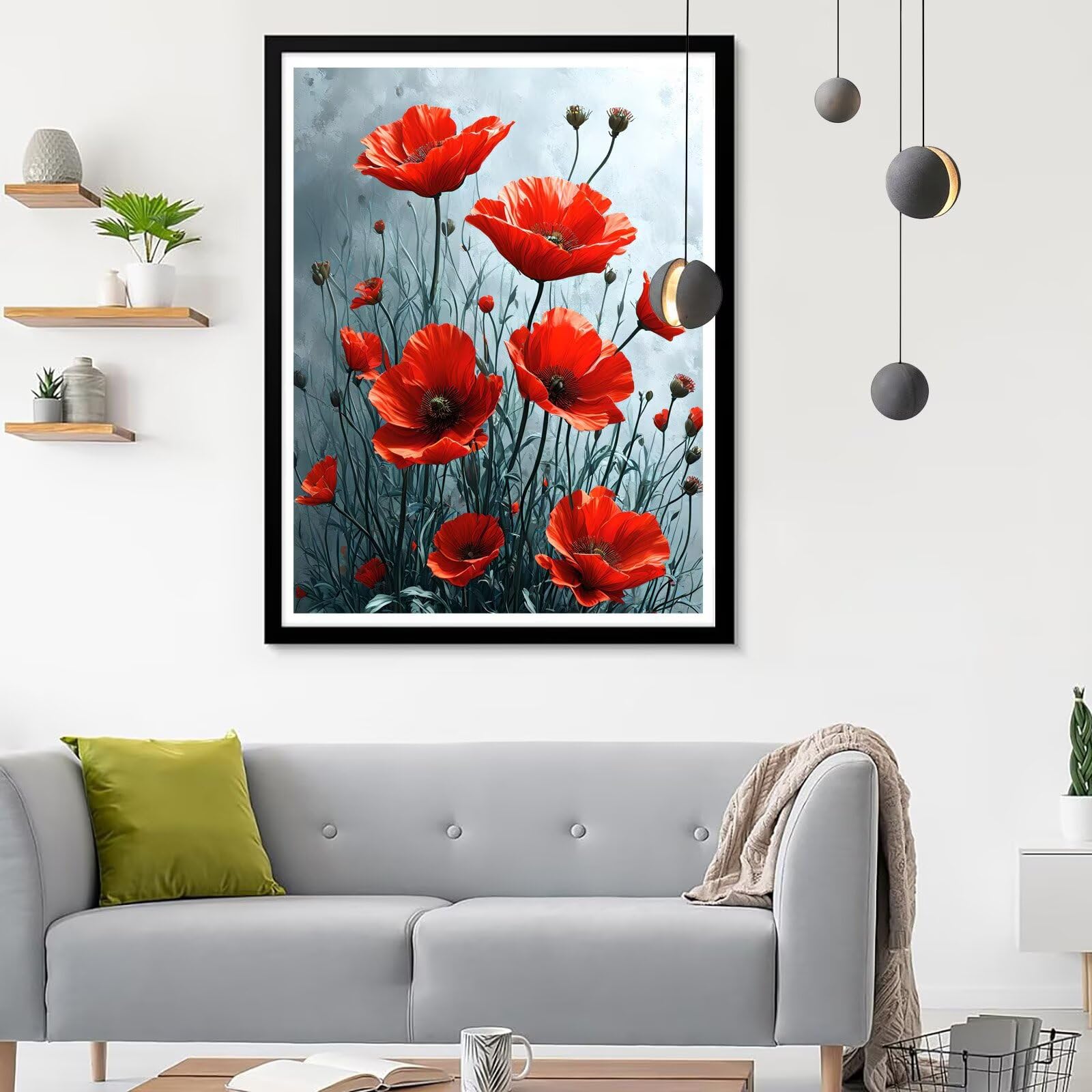5D DIY Diamentowe malowanie pełny zestaw mak, diamentowe malowanie kwiatowe diamentowe malarstwo diamentowe, DIY diamentowa sztuka kryształowa sztuka dzieci haft krzyżykowy akcesoria do dekoracji domu