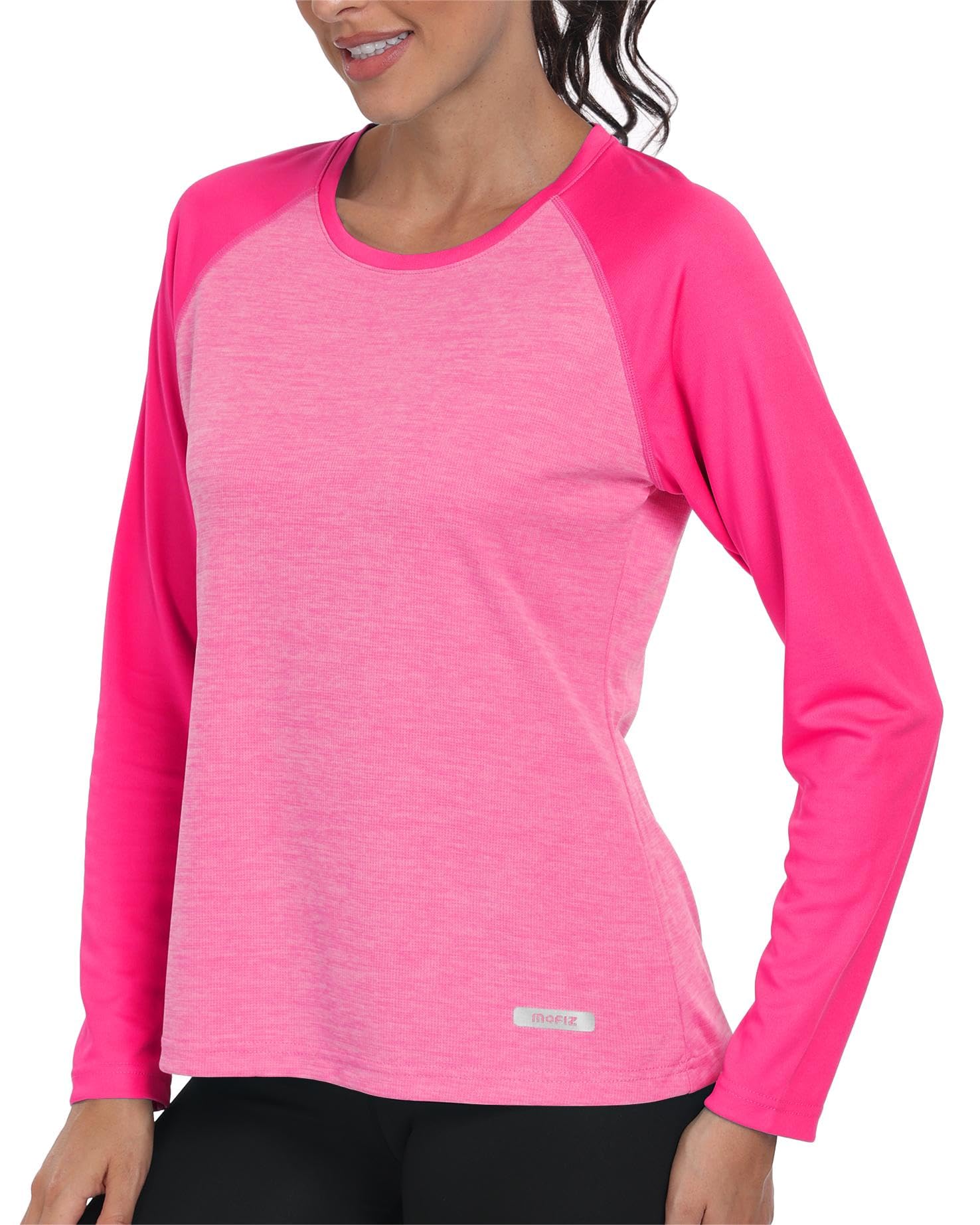 AjezMax Camiseta de Manga Larga para Mujer, Protección Solar UPF 50+ UV Camisa, Top de Gimnasia, Long-Sleeve Shirt, Secado rápido