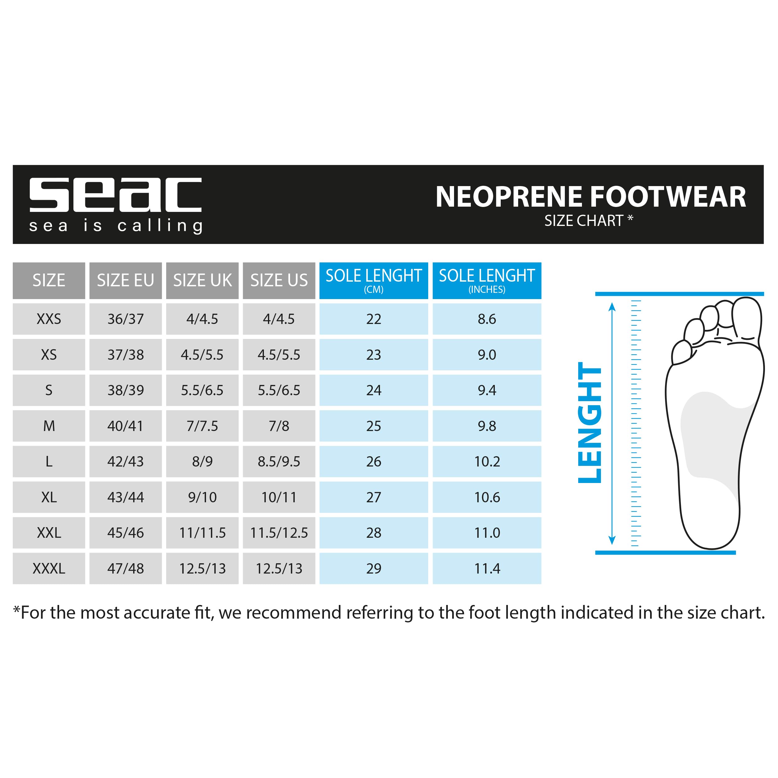 SEAC Basic HD, Calzari da Subacquea in Neoprene da 5 mm con Cerniera Laterale e Suola Semi Rigida