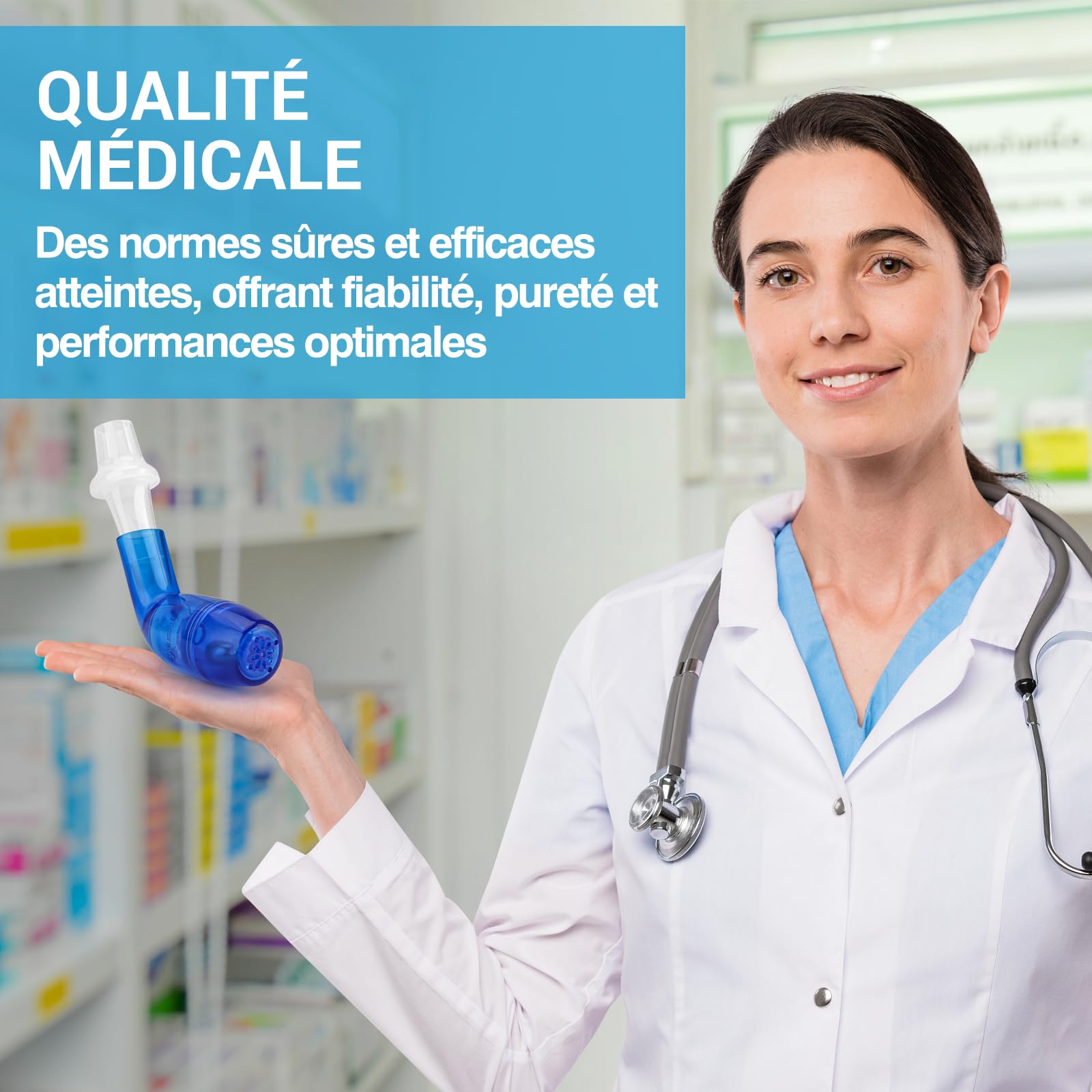 Appareil de Nettoyage du Mucus et d'Expansion Pulmonaire par Tilcare - Pour une Meilleure Forme et un Meilleur Sommeil - Traitement Parfait pour la BPCO, l'Asthme, la Bronchite et la Mucoviscidose
