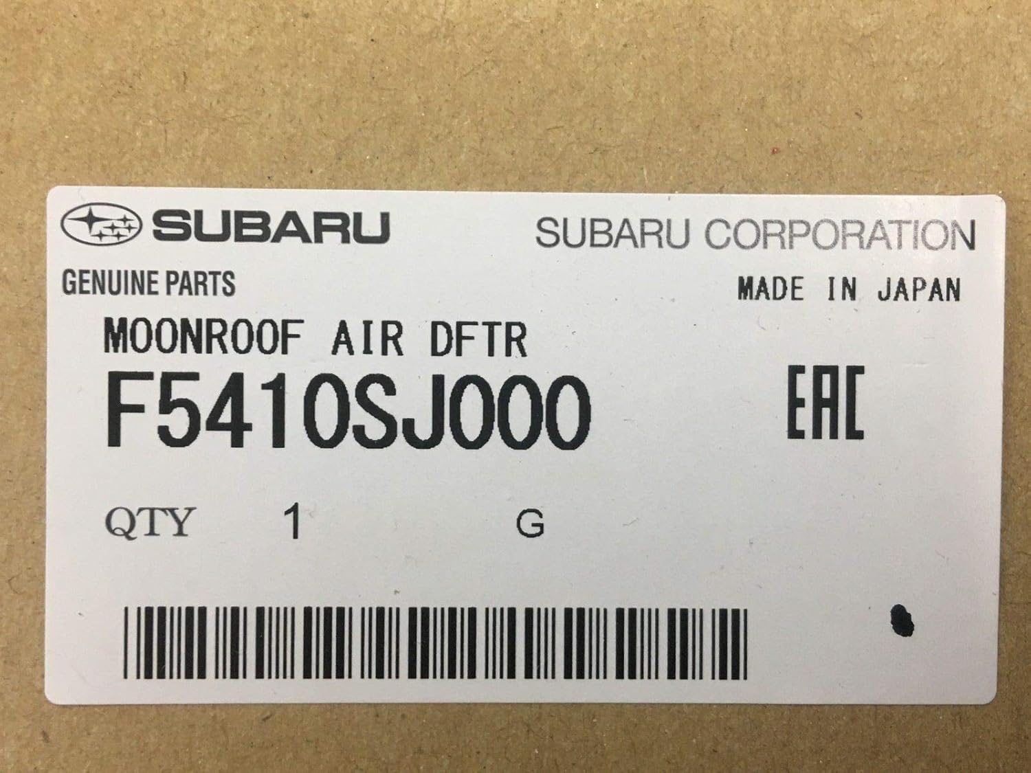 2019 Subaru Forester OEM Moonroof Sunroof Wind RAIN Noise Air Deflector Dam F5410SJ000