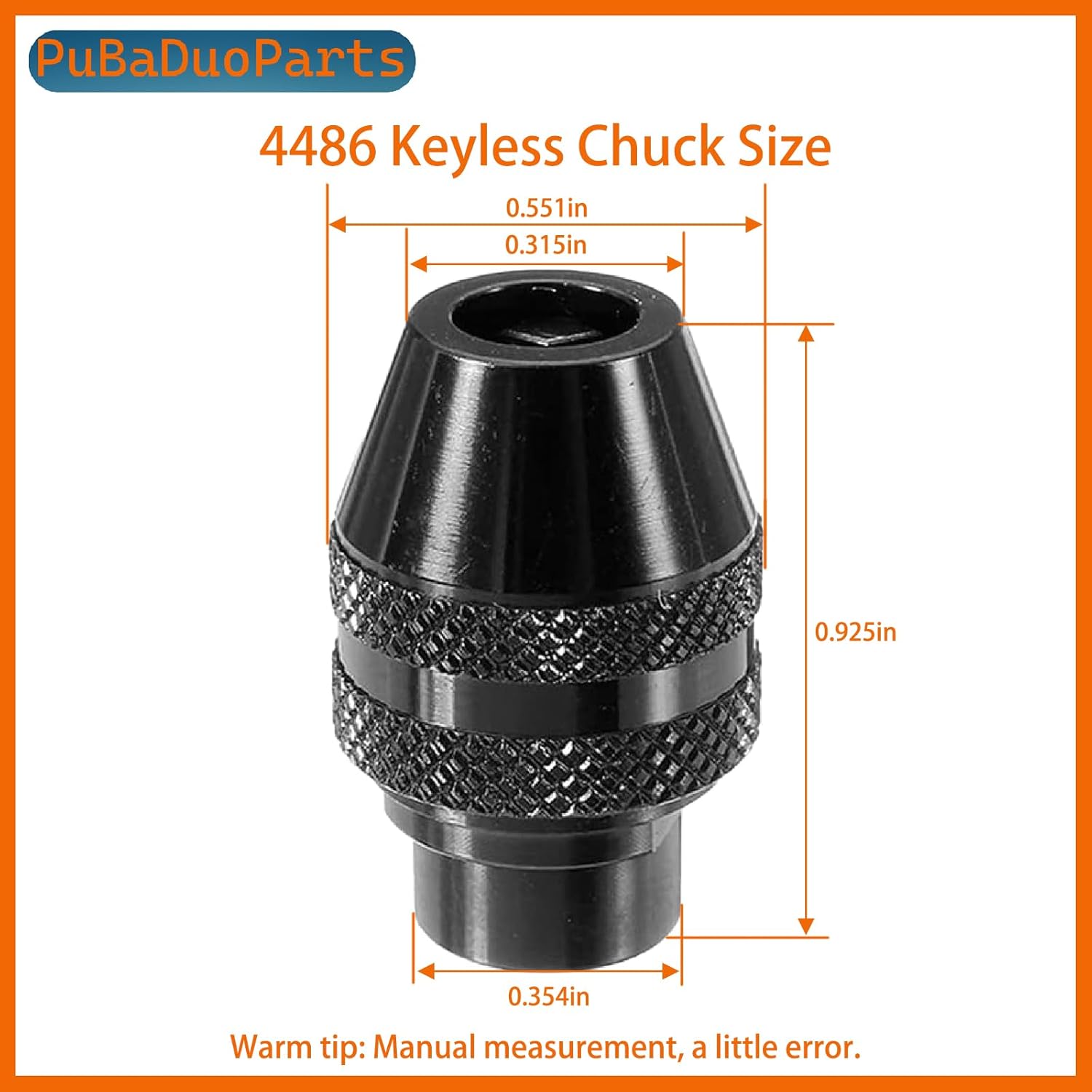 5-Pack 4486 Quick Change Keyless Chuck Adapter Kit Replacement for Dremel Rotary Tools 1/32" to 1/8" Shank, All-Metal 3-Jaw Chuck for Models 3000, 4000, 7700, 8200, 395, 4300