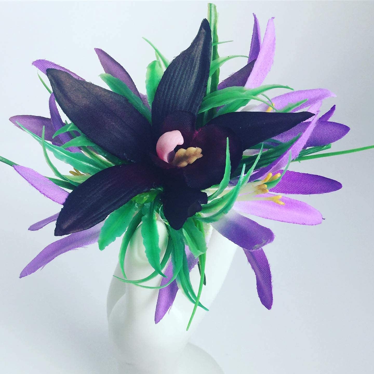 Tahitian Flower Hair Clip-Handmade-Moana Hair Accessories-3.5" Beach Luau Barrette for Women-Gifts-Big Hair Clips for Kids-Luau Headband for Teens-Hawaii Bridal Hairpieces for Wedding by UNI