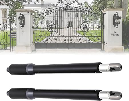 Automatic Dual Swing Gate Opener Kit, 300LBS Heavy Duty Dual Arm Swing Gate Opener Kit Electric,DC Motor for Wrought Iron Aluminum Doors