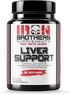 Iron Brothers Supplements - Liver Support - Cleanse - Detox Supplement with Dandelion Root, Milk Thistle & Zinc for Healthy Liver Function & Liver Support for Men & Woman - 30 Servings