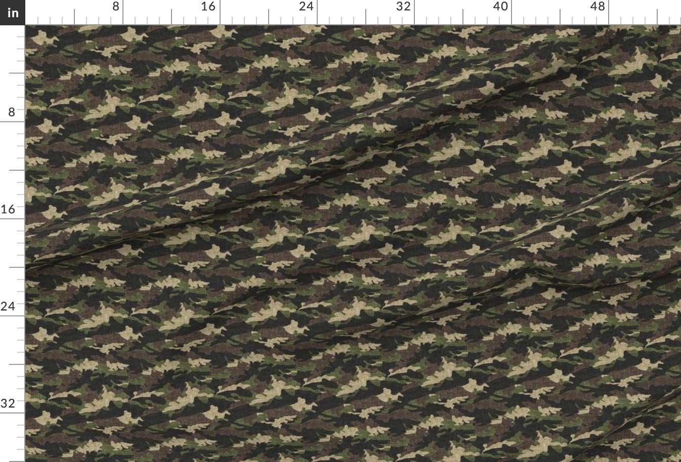 Spoonflower Fabric - Camouflage Hunting Olive Green Military Fatigues Camo Combat Uniform Printed on Minky Fabric by The Yard - Sewing Baby Blankets Quilt Backing Plush