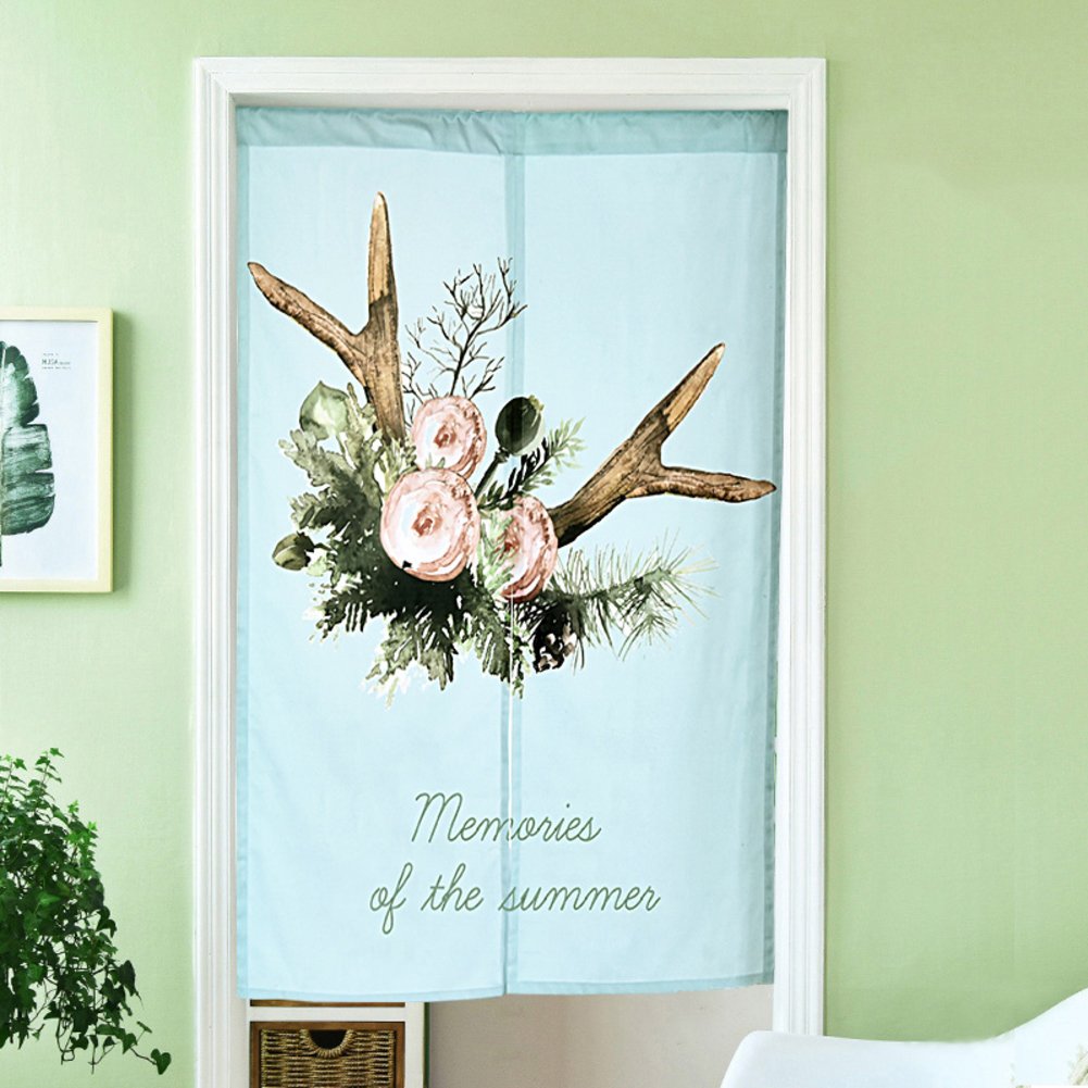Cantonnières style rustique pour habiller une porte de chambre ou vestiaire