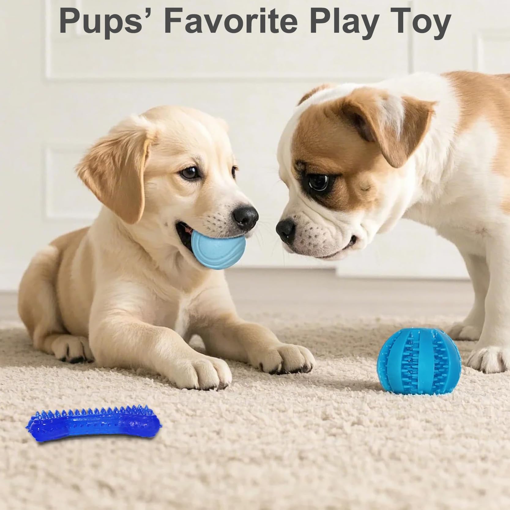 Juego de 20 juguetes para cachorros, juguetes masticables para dentición, juguete interactivo de dentición para perros para razas pequeñas, juguetes de cuerda resistente para cachorros, lindo