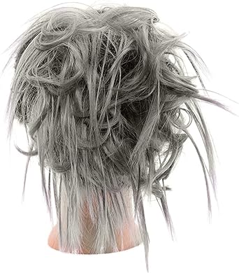 SUNESA Hair Scrunchies for Women Messy Hair Bun Scrunchies Extension Curly Chignon Elastic Hair with Rubber Band Synthetic Hairpieces for Women Natural Fake Hair Tail Hair bun
