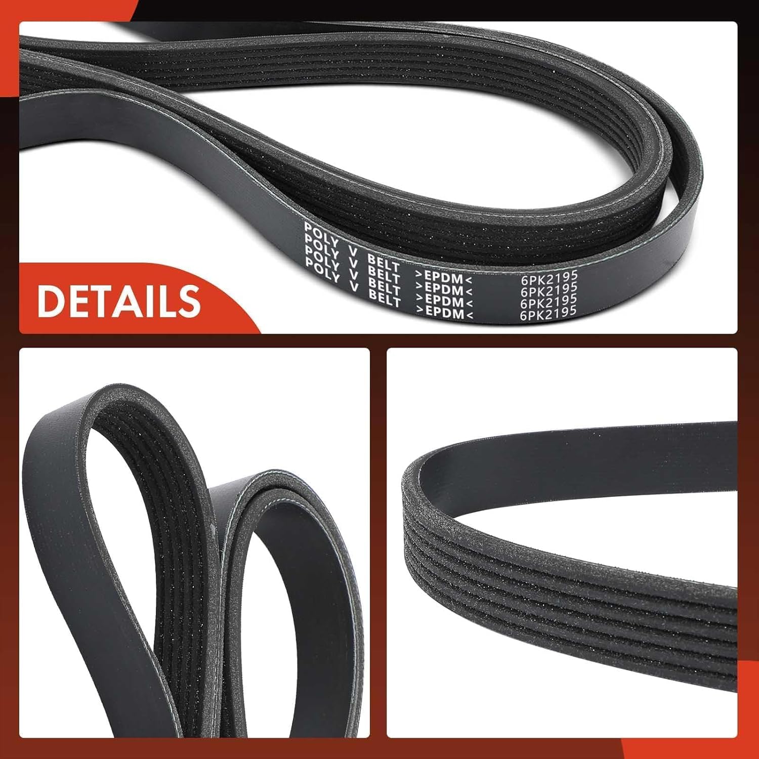 A-Premium 86.36 In Serpentine Belt For Ford, Jeep, Chevy, Subaru, Ram, Buick, Mercury & Jaguar Cars - Explorer 1997-1999, Grand Cherokee 2007, Malibu 2002-2003, Outback, Forester, Legacy & More