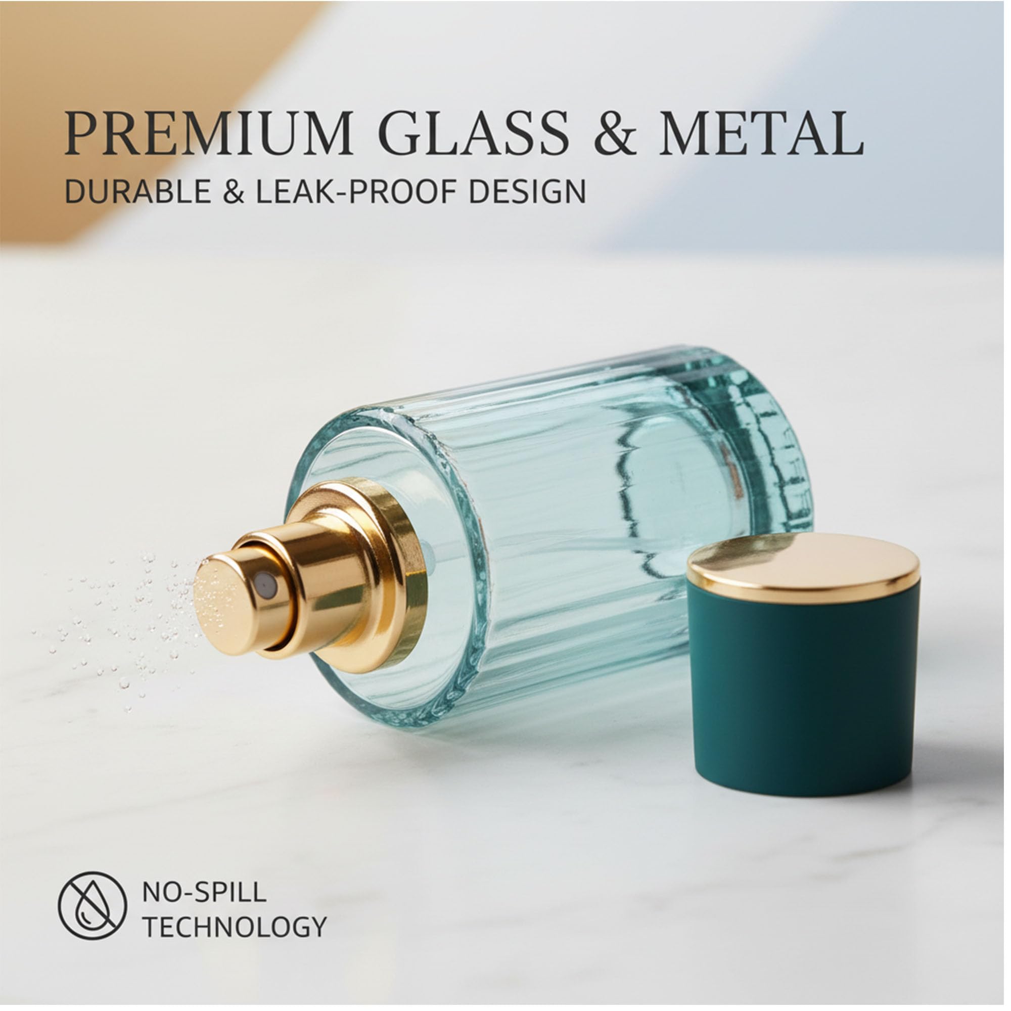 DAYUMKOU Leere Parfüm-Glasflasche, 30 ml, nachfüllbare Parfümflasche mit Farbverlauf, feiner Nebel, Sprühflaschen mit Pipetten und Trichtern, 6 Farben (je 5 Stück)